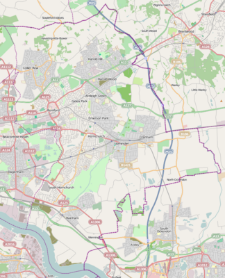 Location map United Kingdom London Havering