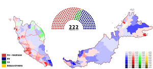 Malaysia election results map by percentage, 2018.svg