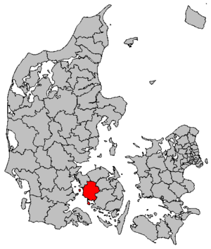 Položaj općine Assens na karti Danske