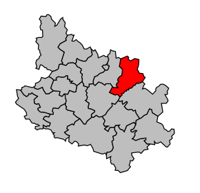 Kanton na mapě arrondissementu Niort