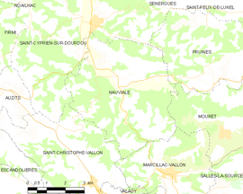 Mapa obce Nauviale