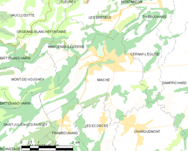 Mapa obce Maîche
