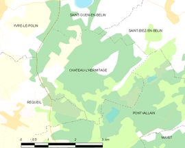 Mapa obce Château-l’Hermitage