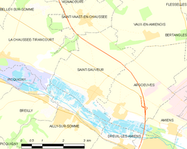 Mapa obce Saint-Sauveur