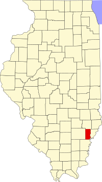 Map of Ilinois highlighting Edwards County