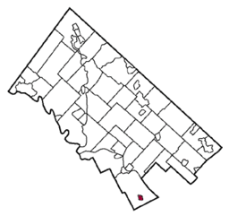 Map of Narberth, Montgomery County, Pennsylvania Highlighted.gif