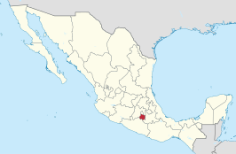 Kaart van Estado Libre y Soberano de Morelos