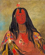 H’co-a-h’co-a-h’cotes-min, No Horns on His Head, 1831 Nez Perce delegate to St. Louis. Depicted by George Catlin.