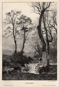 Novembre (1881), gravure sur bois d'Eugène Froment d'après Rapin.