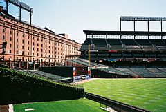 Right field and the former Baltimore & Ohio Warehouse at Camden Yards Oriole Park Baltimore.jpg