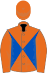Orange and royal blue diabolo, orange sleeves and cap