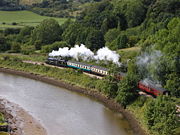 LMS 45407 leaving Whitby on the Esk Valley section of the NYMR