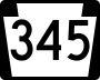 Pennsylvania Route 345 marker