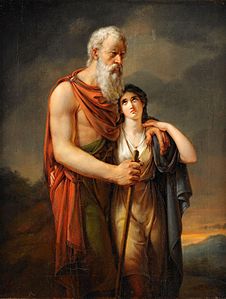 Œdipe et Antigone, 1833, huile sur toile