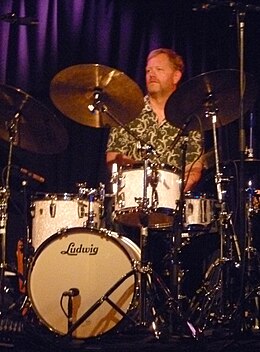 Johansen with Adam Baldych and Helge Lien Trio at the 2016 Nattjazz.