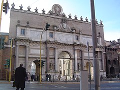 Porta del Popolo aan het Piazzale Flaminio