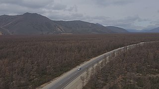 La R504 dans la Kolyma, dans l'oblast de Magadan.