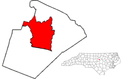 Location in Wake County, North Carolina