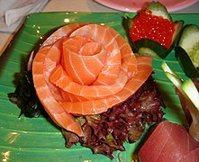 Sashimi de saumon