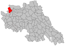 Location in Iași County