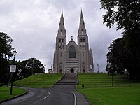 St Patrick's Cathedral, Armagh (Catholic) is the seat of the head of the Catholic Archdiocese of Armagh. St. Patrick's Cathedral (R.C.), Armagh - geograph.org.uk - 1414926.jpg