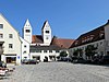 Marktplatz mit Stiftskirche St. Johannes der Täufer, Steingaden