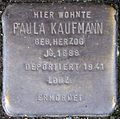 Stolperstein für Paula Kaufmann (Nußbaumerstraße 7)