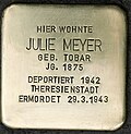 Stolperstein für Julie Meyer (Mauritiussteinweg 2)