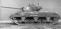 M1戦車砲を搭載したT23中戦車。この砲塔を改設計したものがM4中戦車に用いられた。