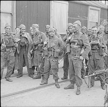 Men of No. 4 Commando after returning from a raid on the French coast near Boulogne, 22 April 1942 The British Army in the United Kingdom 1939-45 H18957.jpg
