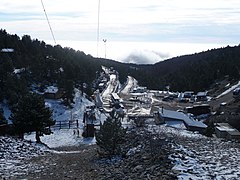 Site d’arrivée de la troisième étape au Chalet Reynard.