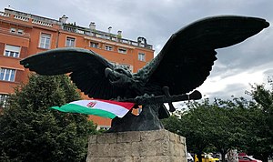Turul statue in the 12th District of Budapest, Hungary (2005)