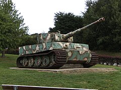 Tiger I como monumento en Vimoutiers, Francia.