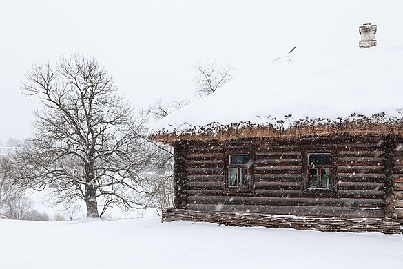 741. Кучерская изба зимой, Ясная Поляна, Щёкинский район Автор — Ted.ns