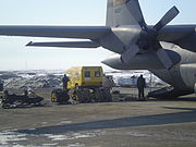 Loading Humvee.