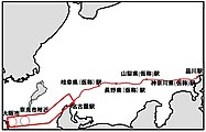 2016年10月時点の中央新幹線計画路線[20]