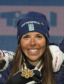 20190228 FIS NWSC Зеефельд Церемония награждения, команда Швеции 850 5868 Charlotte Kalla.jpg