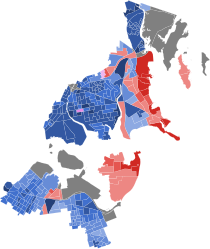2022 New York's 14th congressional district election results map by precinct.svg