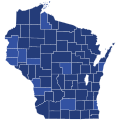 Results for the 2024 Wisconsin Democratic presidential primary by county.