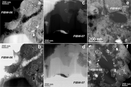 RTEM-BF- und -HAADF-Mikrofotografien typischer organischer Korn­morpho­logien mit der höheren Auf­lösung des RTEM