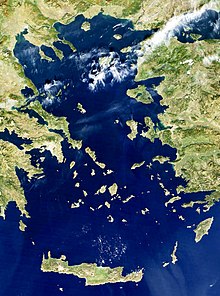 Satelitowa fotka Egejskeho morja