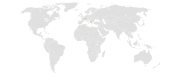 Lage von Albanien und Schweiz