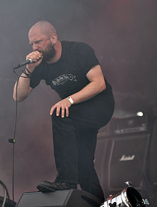 Dave Hunt playing for the band in 2013.