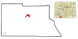 Location in Archuleta County and the state of Colorado