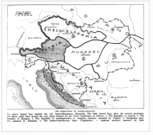 New hand-drawn borders of Austria-Hungary in the Treaty of Trianon and Saint Germain (1919-1920) AustriaHungaryWWI.gif