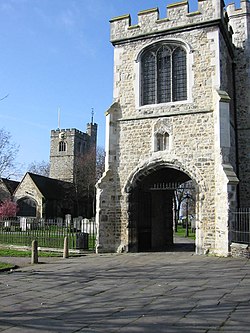 Barking Abbey med St Margaret's-kyrkja i bakgrunnen