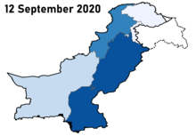 COVID-19 Pandemická úmrtí v Pákistánu podle správní jednotky.png
