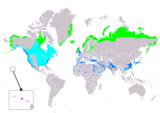 Aire de répartition du Bécasseau variable