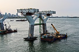 Juin 2018 Nouveau pont Champlain, en construction