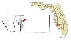 موقعیت کلیولند، فلوریدا در نقشه